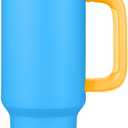 Sursip 40 oz Insulated Tumbler with Handle and Straw-Stainless Steel Vacuum Insulated Mug,Gifts for Women Men Him Her,Iced Tea or Coffee,Drinks Cold up to 24 Hours,Fit Car Holder-Blue