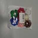 8 Pieces Iridescent Mixed Color 2' Sequin Shell Flowers Rhinestones Beading Applique, Crystal Beaded Mix Flower Applique sew on Cloth Patch DIY Garment Accessory Cloth Headband Decor