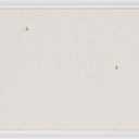 U Brands Farmhouse Linen Bulletin Board, 23"x17", White Wood Style Frame, Industrial Grade Pinning Surface