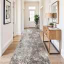 4x12 Ft Hallway Runner Rug, Non-Slip Washable (Brown Beige)