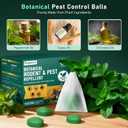Natural Peppermint Oil Moth Balls for Rodents Deterrent - 14 Pack, Mice & Rat Repellent for Indoor/Outdoor Use, Family & Pet-Safe, Long-Lasting Mouse Control for Squirrels, Skunks, Chipmunks