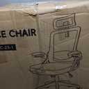 Fizzin Ergonomic Office Chair, 400 LBS Computer Chairs with Adjustable Lumbar Support, Breathable Mesh Desk Chair Ergonomic with Thickened Cushion, Comfy Home Office Desk Chair (Black)