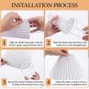 Teenyyou Small Lamp Shades Set of 2, White Pleated Lampshades, 3.1" Top x 8.5" Bottom x 5.1"high for E26/e27, Spider Replacement Shades for Vanity Light, Bedroom, Easy Install
