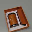 Knife Sharpener Tool, Rolling Knife Sharpener Kit, Knife Sharpening with Diamonds and Ceramic for Steel of Any Hardness, Kitchen knife Sharpener with 15 & 20 Degree Magnetic Angle(Brown)