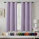 MIULEE Lilac Blackout Curtains for Bedroom Living Room 63 Inches Long 2 Panels, Thermal Insulated Room Darkening Drapes Grommet Noise Reducing Light Blocking Window Treatments 40x63 Inch