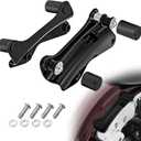 Mofun 4 Point Docking Hardware Kit with Docking Hardware Covers Compatible with Harley Touring Road King Street Road Electra Glide 2014-2025, Black, Quick Release