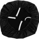 4Pcs HOMSFOU Chair Seat Cover Elastic Artificial Leather Protector for Dining Room Chairs Comfortable Wear Resistant Fits Seats for Home Hotel Use