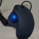 Wired Trackball Mouse with RGB Lighting, Ergonomic Thumb Control to Reduce Muscle Strain, 5 Adjustable DPI, Dual USB-C & USB-A Connectivity, Compatible with PC, Laptop, Mac, Windows-Blue