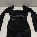 Womens Long Sleeve Workout Jumpsuit Square Neck Ribbed Seamless Yoga Romper Sexy Bodycon Tummy Control Unitard Onesie, Velvet, Size Small