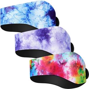 3 Pieces Swimming Headband Waterproof Swim Ear Band Elastic Ear Protection Band for Swimmers Adult Men Women Kids Block Water Secure Earplugs Water Protection Bath Shower Pool Beach