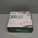 PREXTEX 300 Count Clear Christmas Tree Lights with Green Wire - 60 ft Warm White Christmas Lights for Indoor or Outdoor Use - Holiday Incandescent String Lights for Xmas Trees, Patios, and Fences