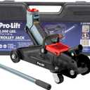 Pro-LifT F-2315PE Grey Hydraulic Trolley Jack Car Lift with Blow Molded Case-3000 LBS Capacity, 12 Inch, Black
