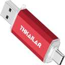 Thkailar USB Flash Drive 512GB,Type A and Type C Ports 2 in 1 OTG USB 3.1 Thumb Drive,Memory Stick for Business Traveler Compatible with iPhone 15/Android Phone/PC/Mac Pro/Laptop(Red)