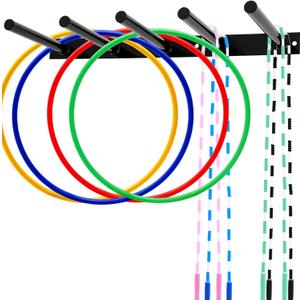 Shimeyao Wall Mounted Jump Rope Rack Multi Purpose Hoop Rope Holder Organizer Gym Fitness Equipment Storage Rack for Resistance Bands, Straps, Foam Rollers, Hardware Included Shimeyao Wall Mounted Jump Rope Rack Multi Purpose Hoop Rope Holder Organizer Gym Fitness Equipment Storage Rack for Resistance Bands, Straps, Foam Rollers, Hardware Included