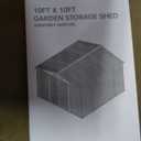 10 x 10 FT Outdoor Storage Shed, Large Metal Tool Sheds with Updated Frame Struc