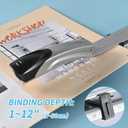 Long Reach Stapler,with 2000 Staples & Stapler Remover Full Strip20-25 Sheet Capacity,with Built-in Ruler and Adjustable Locking Paper Guide, Silvery