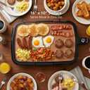 OVENTE Electric Griddle with 16 x 10 Inch Flat Non-Stick Cooking Surface, Removable and Adjustable Temperature Control, Indoor Grill for Instant Breakfast, Pancakes, Eggs or Burgers, Copper GD1610CO