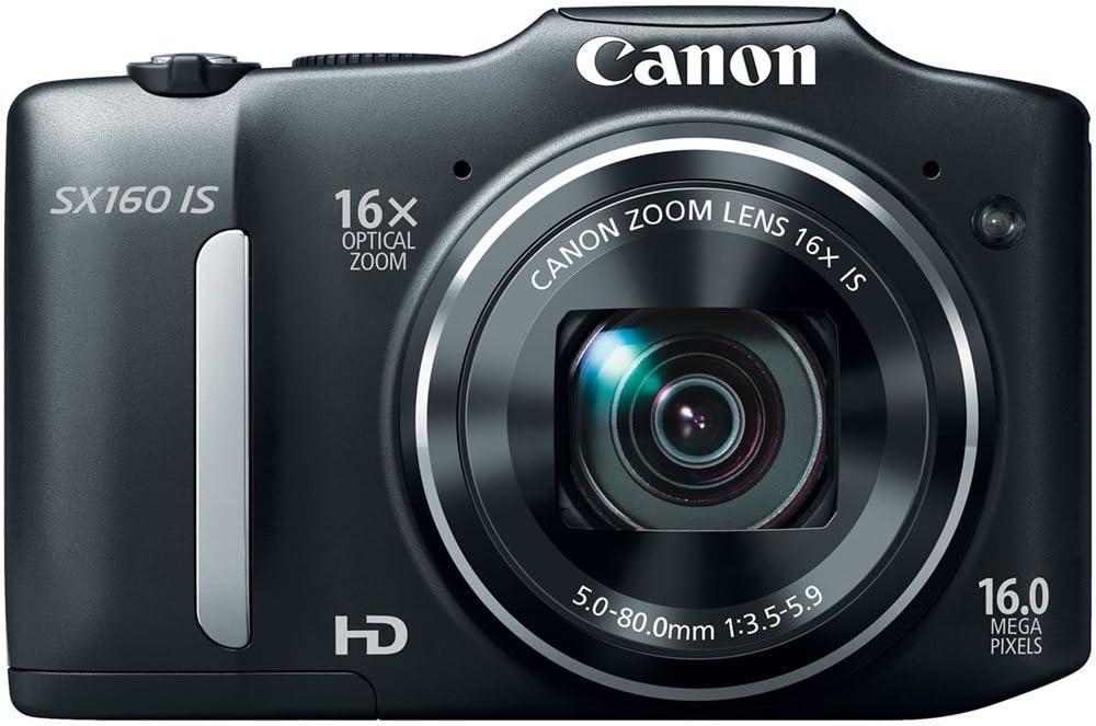 Canon PowerShot SX160 is 16.0 MP Digital Camera with 16x Wide-Angle Optical Image Stabilized Zoom with 3.0-Inch LCD (Black)