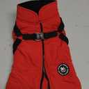 Norbi Dog Winter Jacket with Built-in Harness, Waterproof Windproof Cold Weather Coat for Small Medium Large Dogs, Warm Puffer Vest for Small Dogs Like Chihuahua, Dachshund, Yorkie(Red, M)