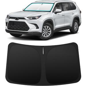 INSAUTO Custom Fit Windshield Sun Shade Accessories for Toyota Grand Highlander 2024-2026, Foldable Front Window Sunshade, UV & Heat Reflector, Keeps Interior Cool, Includes Storage Bag