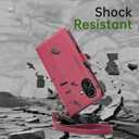 FLIPALM Wallet Case for iPhone 17 Series with Wrist Strap - PU Leather Folio Flip with Credit Card Holder & Kickstand, Protective Cover (Red, for iPhone 17)