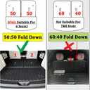 Large Cargo Liners for 2024 2025 2026 Mazda CX90 CX-90 6 Seats (Not for 7/8 Seats) (50/50 Split Folding),TPE All Weather Protection Car Trunk Mat Covering The Backrest Mat Accessories