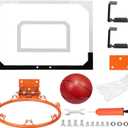 Umnodobn Mini Indoor Basketball Hoop for Kids Adults, Small Basketball Hoop Over The Door Mini Hoop with 4 Balls, oost Wall Mount Hoop Sport Game Interactive Toys Gift for Boys