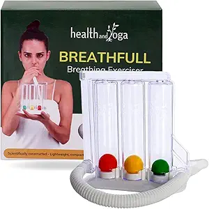 HealthAndYoga™ Deep Breathing Exerciser - Breath Exercise System
