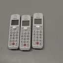 Panasonic Cordless Phone with Answering Machine, Link2Cell Bluetooth Home Phones, Voice Assistant and Advanced Call Blocking, Expandable System with 3 Handsets - KX-TGD863W (White)