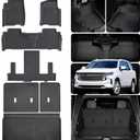 Floor Mats for 2021-2024 2025 Chevrolet Chevy Tahoe/GMC Yukon 7 Seats 2 Row Bucket Seats (Not for XL) & Trunk Mat & Backrest Mat,TPE All Weather Protection Car Full Set Liner Accessories
