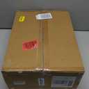 Wimarsbon Natural Seagrass Footstool Ottoman Rectangular Footrest Pouf Ottomans with Wooden Legs Hand Weave Step Stool for Living Room Bedroom Entryway Blue