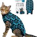 BellyGuard Cat Recovery Suit for Female and Male, Cat Surgery Suit Alternative, Onesie for After Spay Care, Post-Surgery Protective Body Cover for Feline and Kitten Healing (XSmall+, Blue)