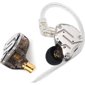 KZ ZS10 Pro in Ear Monitor, 4BA+1DD Hybrid Driver IEM Earphones, HiFi Gaming Earbuds with Stainless Steel Faceplate, in Ear Headphone for Musician Audiophile (Without Mic, Black)