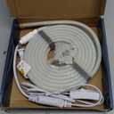 LED Neon Lights Daylight White 6000K,16.4ft 110-120V LED Strip Lights, Flexible Outdoor Waterproof Neon Rope Lights for Bedroom, Cabinet, Kitchen, Living Room, Mirror, Halloween Decor