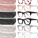 CCVOO 6 Pack Oprah Reading Glasses for Women, Eyeglasses, Blue Light Readers for Women, Computer Eye Glasses, Cheaters, +1.25