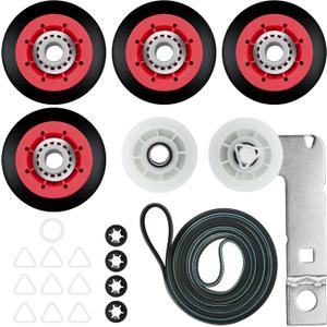 MEDB835DW4 MGDB835DW4 MEDB855DC4 MEDB835DC4 GEW9250PW1 GEW9250PW0 GGW9250PW3 GGW9200LW1 4392067 Dryer Repair Kit Replacement for Whirlpool Maytag dryer parts(4xWPW10314173 dryer drum)