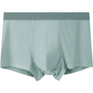 Men's Briefs Boxers Comfy Cotton Briefs Classic Solid Color Boxers Men's Underwear Absorbs Moisture (Green 2)