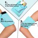 2pcs Small Fitness Cell Phone Armband Sleeve for Fitness Running Arm Band Pouch for Fitness Exercise Workout for iPhone 5 5S SE 6 6S 7 8 11 12 XS XR 13 Airpods Android Samsung Galaxy S5 S6 S7