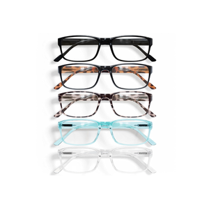 Gaoye Professional Reading Glasses for All Day - Computer Readers with Blue Light Protection - Magnification Strength 1.25 ×, Pack Of 5