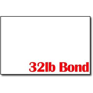Premium Weight 32lb Bond White 5 1/2" x 8 1/2" Sheets (Half Letter Size) - 500 Sheets