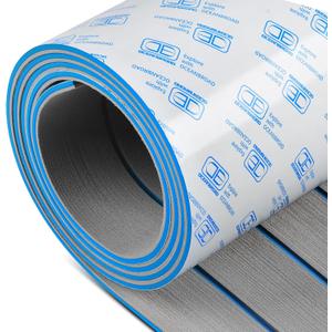 OCEANBROAD Boat Flooring EVA Foam Self-Adhesive 96''x45.6''/36''/28.8''/16.8'' Faux Teak Marine Boat Decking Sheet for Jon Boats Yacht Floor, 96''L x 36''W-24sqft