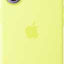 Apple iPhone 17 Silicone Case with MagSafe and Camera Control: Lightweight Phone Case, Wireless Charging Compatible, Smooth Matte Finish; Neon Yellow