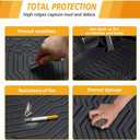 All-Weather TPE Rubber Floor Mats Compatible with 2012 2013 2014 2015 2016 2017 2018 Audi A6 /2013-2018 S6, Custom Fit Full Car Carpet Liners Set (Black)