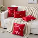 Super Soft Velvet Monogram Lumbar Throw Pillow Covers 12x20 Pillow Cover C'est la vie French Quote Printed Retro Decorative Pillows For Couch Bed Sofa Living Room Positive Sayings Home Decor Red 1 Pc