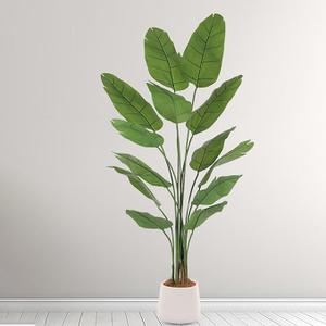 Artificial Bird of Paradise Plant, Faux Artificial Trees, Tall Fake Realistic Tree, Faux Plants Indoor Tall, for Indoor Outdoor House Home Office Modern(180cm/70in)