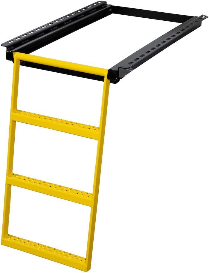Buyers Products 5233000YEL 3-Rung Retractable Truck Ladder Step, Yellow
