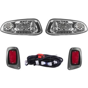 EZGO RXV 2016+ LED Basic Light Kit 48V, 2 LED headlight, 2 LED taillight, 1 Basic wiring harness, instruction & hardware included