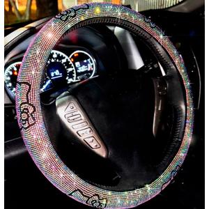 Fashion Car Ultra Bling Rhinestones especislly Shiny Cat Steering Wheel Cover (Colorful)
