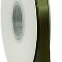Moss Green Ribbon 3/8 Inch x 50 Yards Satin Ribbon Continuous, Single Face, for Crafts, Gift Wrapping, Floral Bouquet, Weddings, and Decorations, with Spool