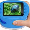 Temodu Kids Microscope 2.0" Screen 1000X Digital Microscope for Kids, Mini Pocket Handheld Microscopes for Children Birthday Festival Gift, Science Education Fun Toys for Boys Girls Ages 4-12 (Blue)